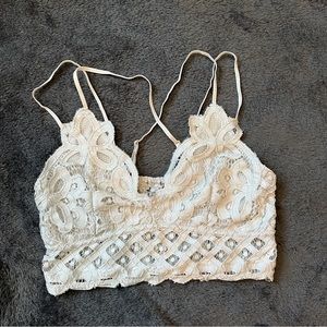 Off White Lace Bralette Size L